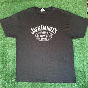 Vintage Y2K Jack Daniel's Shirt Punk Whiskey Alcohol Logo Tee